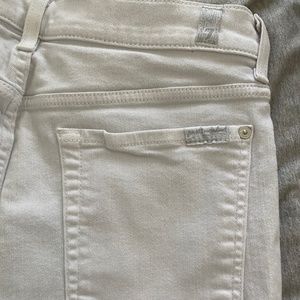 7 for All Mankind White Skinny Jeans
